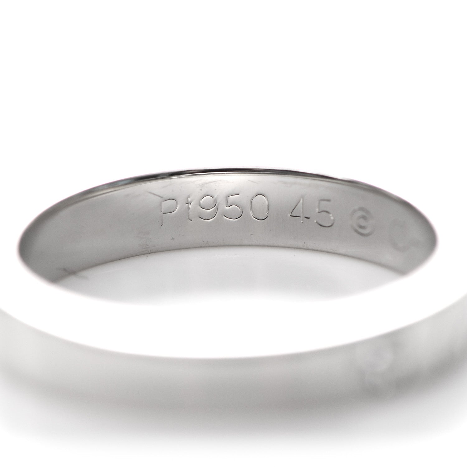Cartier Platinum Diamond 3mm C De Cartier Wedding Band Ring 45 3.25 4 of 5