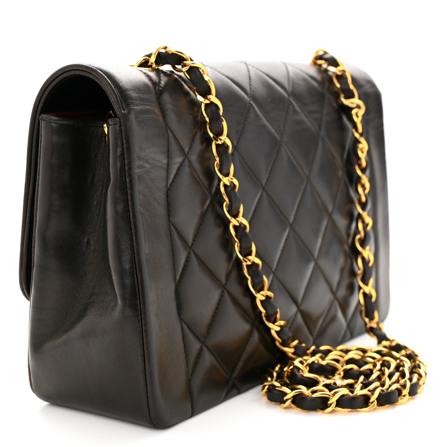 Chanel Lambskin Quilted Medium Single Flap Black 3 of 11