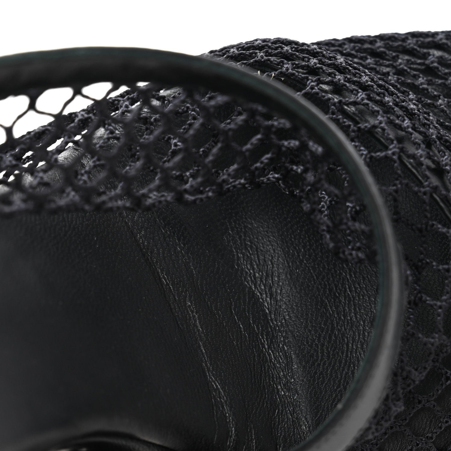 Bottega Veneta Mesh Nappa Chunky Chain Sandals 36.5 Black 9 of 12