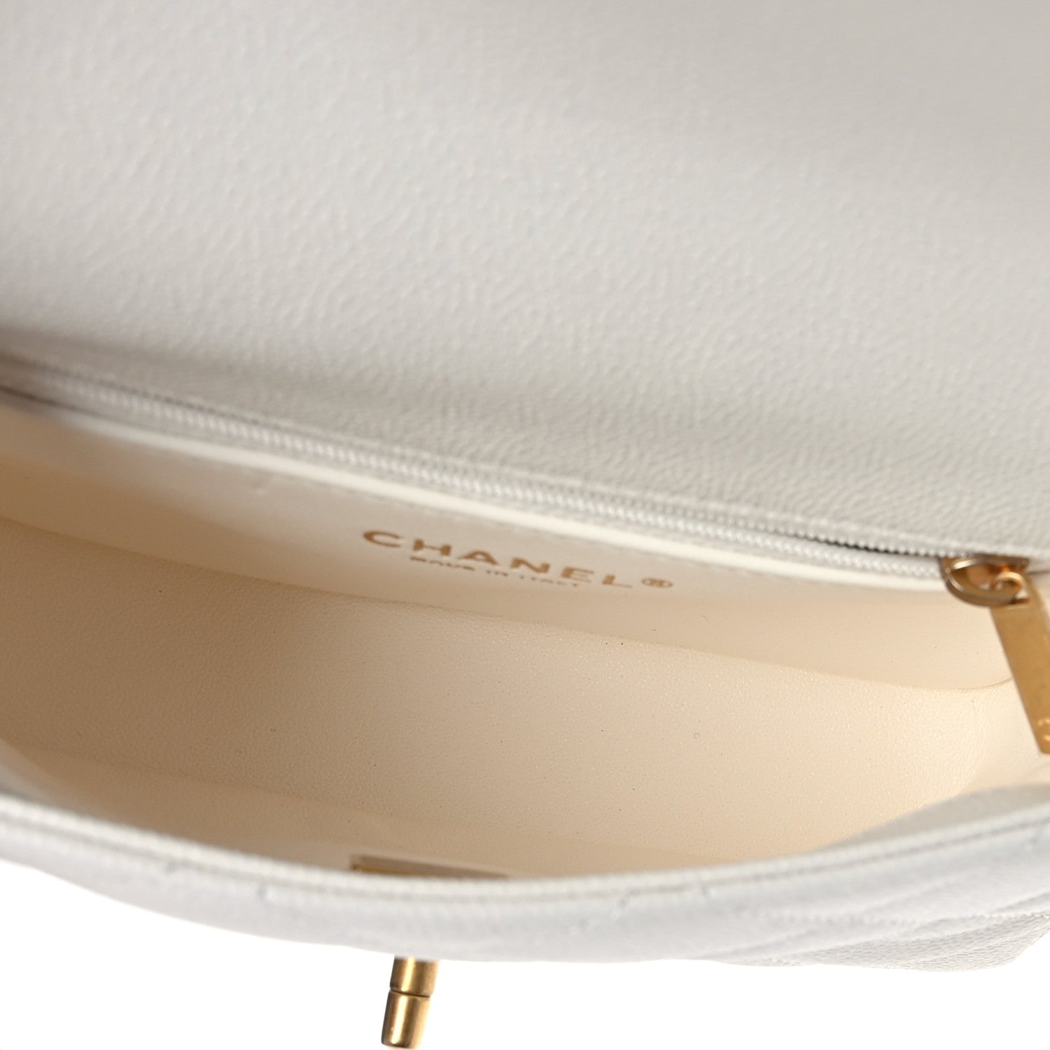 Chanel Caviar Quilted Mini Sweetheart Flap White 5 of 9