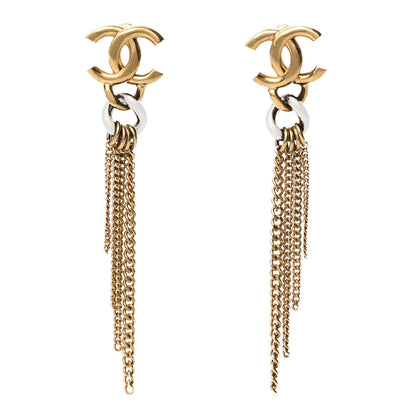 Chanel Chain CC Dangle Earrings Gold 1 of 5
