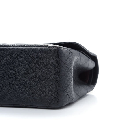 Chanel Caviar Quilted Jumbo Double Flap Black 9 of 10