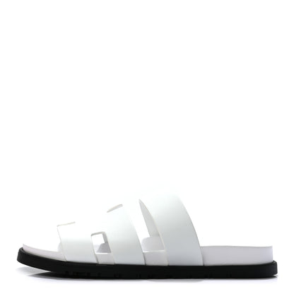 Hermes Calfskin Mens Chypre Sandals 41 White 1 of 8