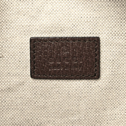 Gucci Monogram Jumbo GG Textured Dollar Calfskin Web Belt Bag Camel Ebony New Acero 6 of 10
