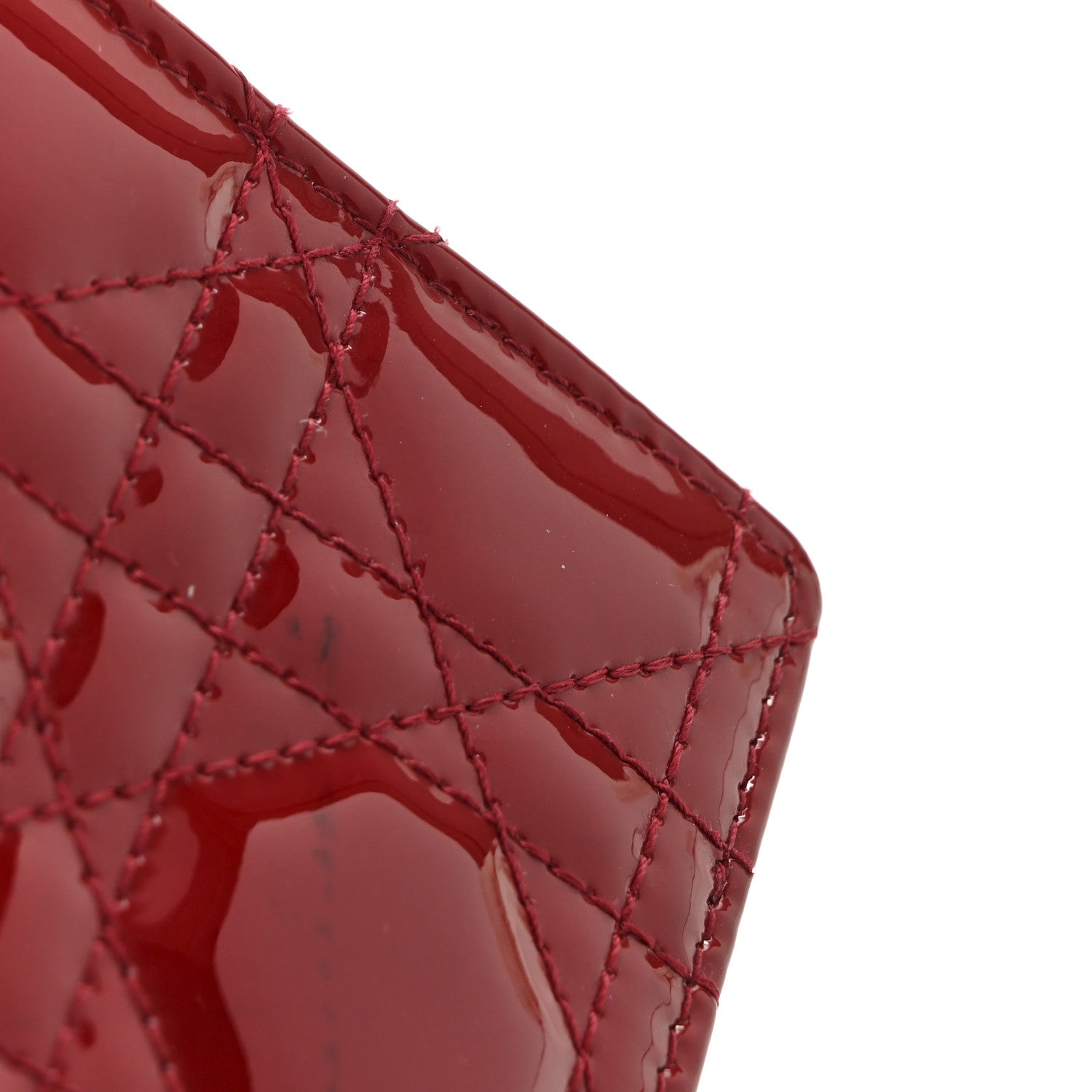 Christian Dior Patent Cannage Lady Dior Clutch Red 16 of 16