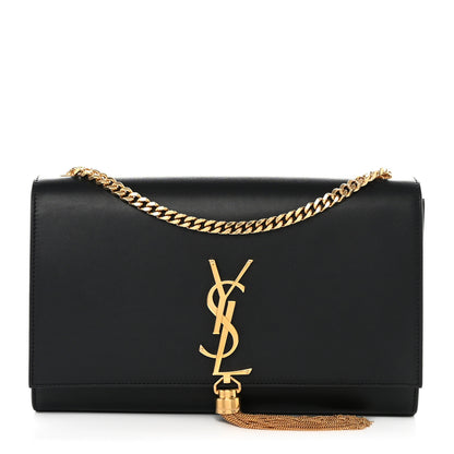 Saint Laurent Smooth Calfskin Medium Classic Monogram Kate Tassel Satchel Black 1 of 13