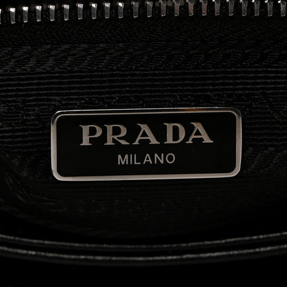 Prada Saffiano Tessuto Nylon Chain Shoulder Bag Black 6 of 10