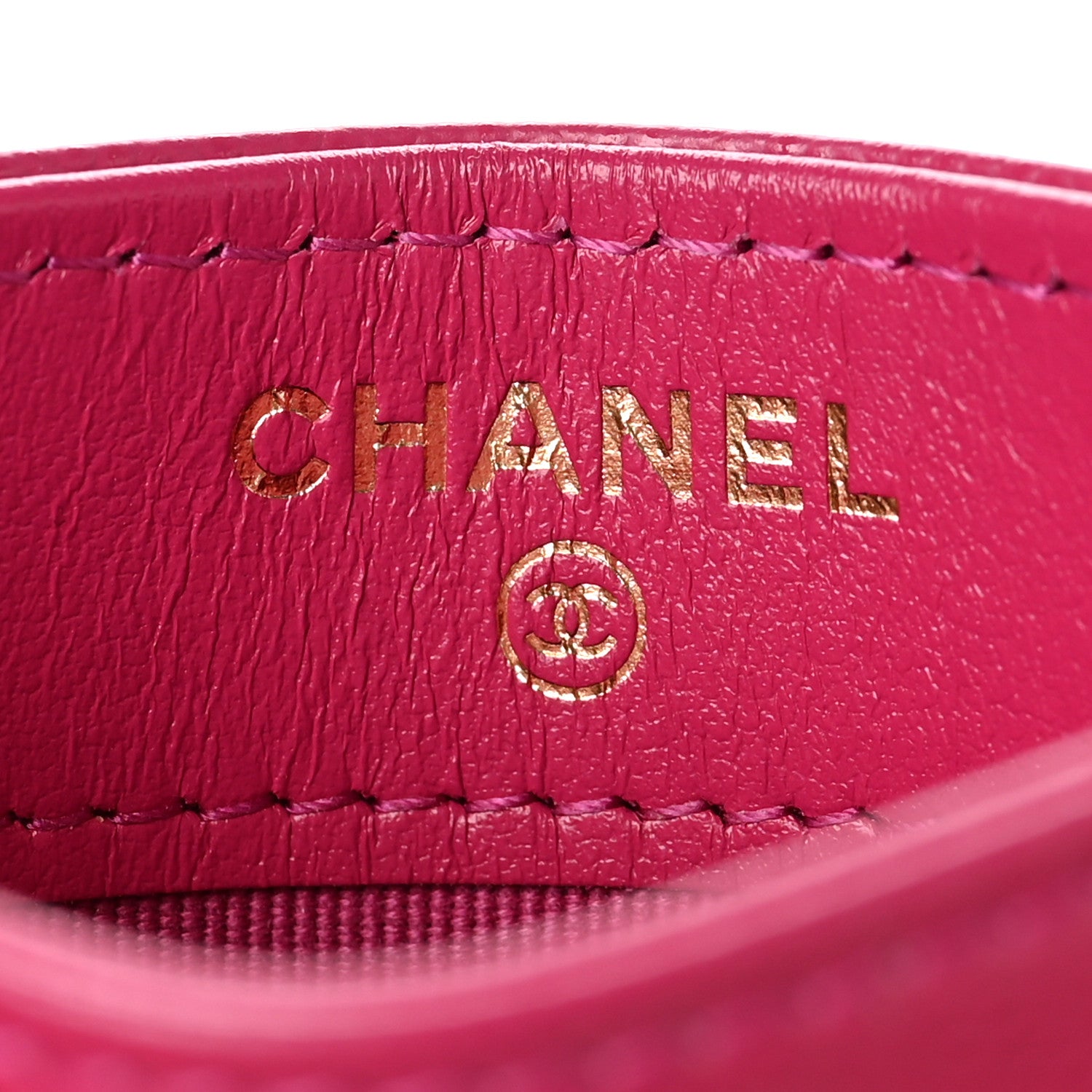 Chanel Caviar Quilted Card Holder Fuchsia 6 of 8