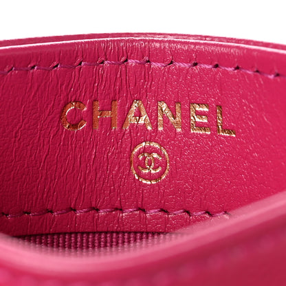 Chanel Caviar Quilted Card Holder Fuchsia 6 of 8