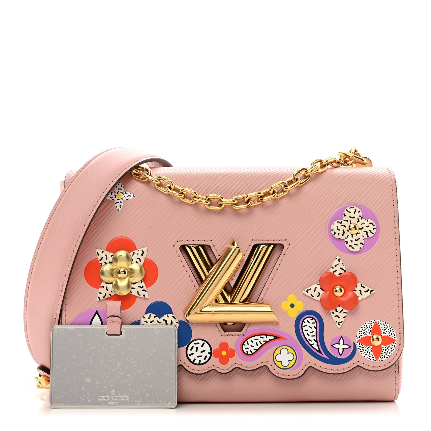 Epi Blooming Flowers Twist Shoulder Bag MM Rose Ballerine