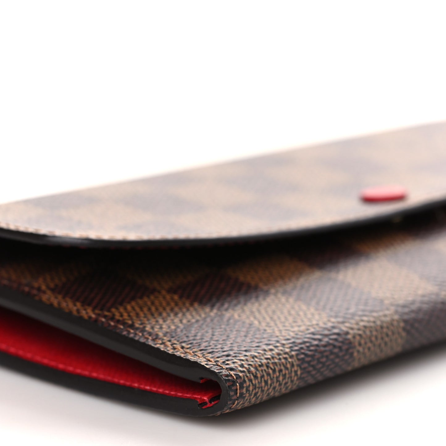Damier Ebene Emilie Wallet Red