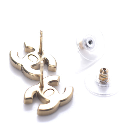 Chanel Crystal CC Earrings Gold 4 of 5