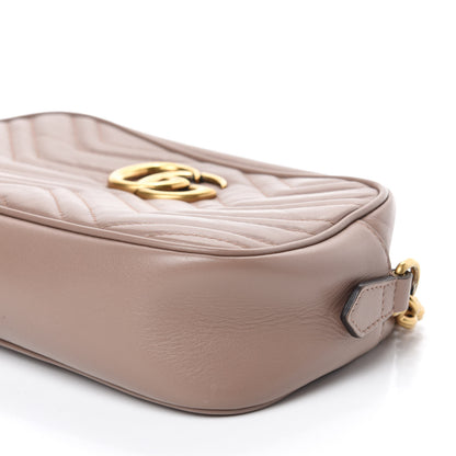 Gucci Calfskin Matelasse Small GG Marmont Chain Shoulder Bag Porcelain Rose 7 of 11
