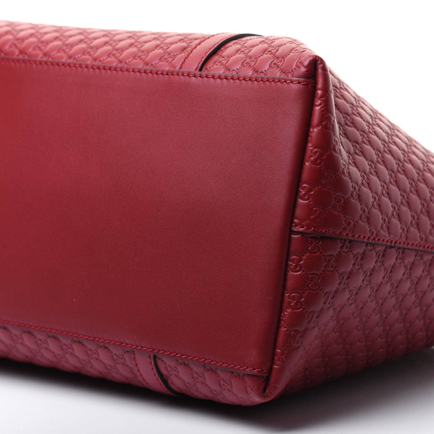 Soft Microguccissima Dome Satchel Red