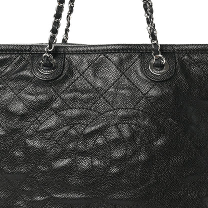 Chanel Grained Calfskin Quilted Small Daily Shopping Tote Black 8 of 10