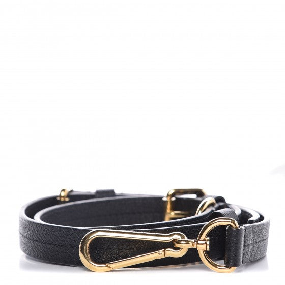 Calfskin Speedy Bandouliere Shoulder Strap Black