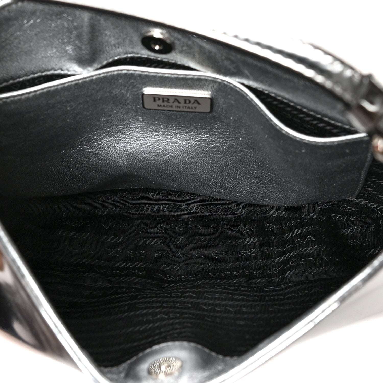 Prada Spazzolato Cleo Shoulder Bag Argento 5 of 10