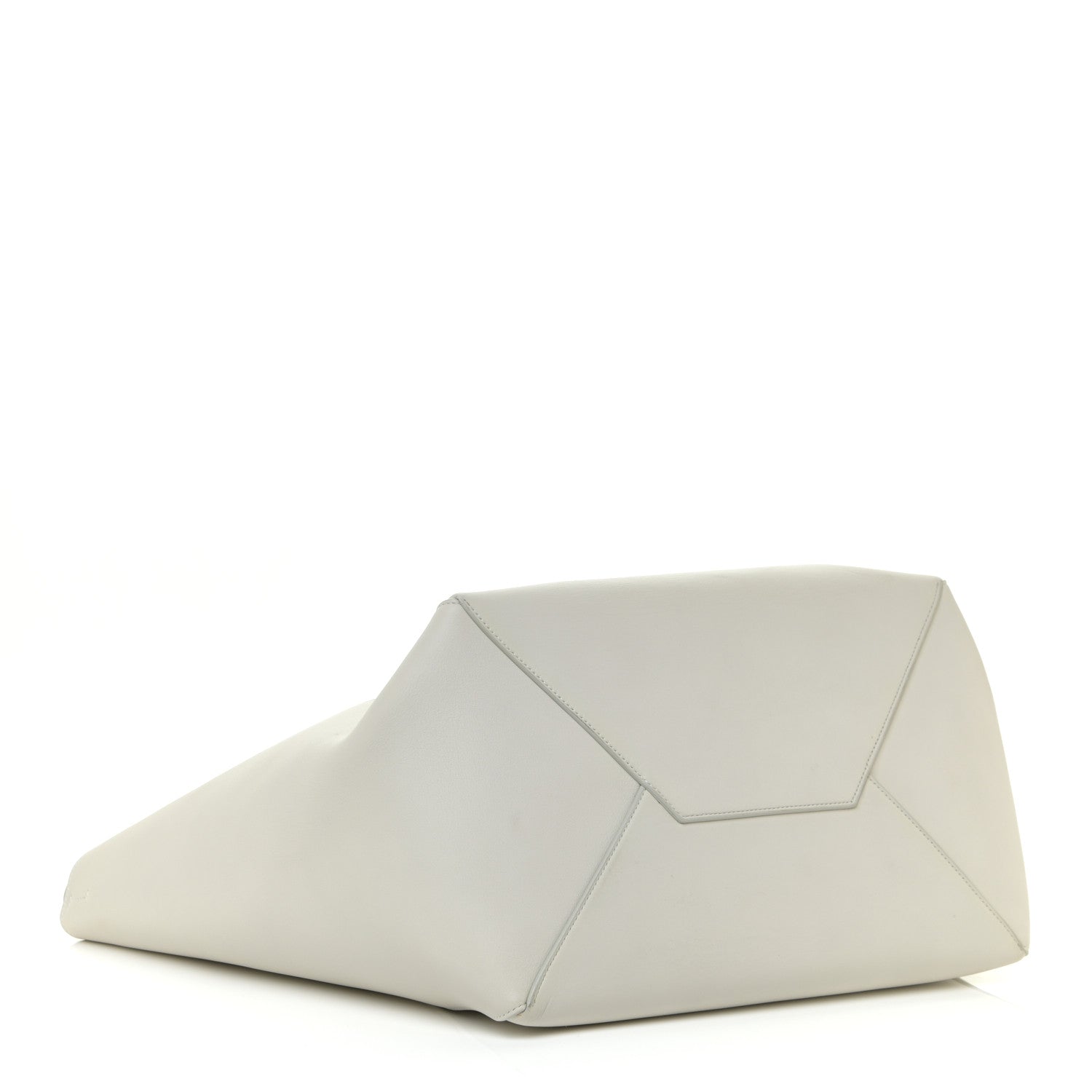 Celine Calfskin Clasp Horizontal Cabas White 4 of 20