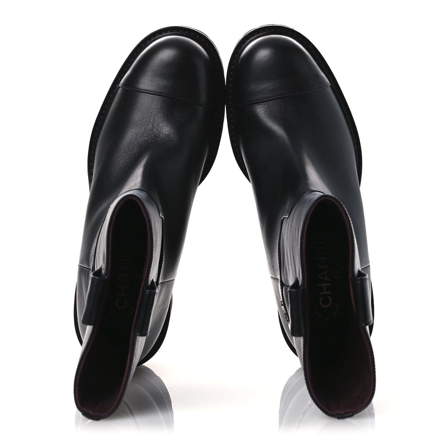 Calfskin CC Ankle Boots 39.5 Black