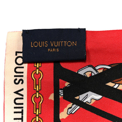 Louis Vuitton Silk Monogram Tribute To Bandeau Red 2 of 6