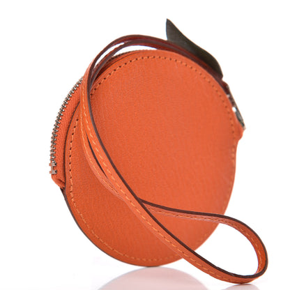 Hermes Chevre Mysore Tutti Frutti Orange Coin Purse Charm Feu Canopee 3 of 8