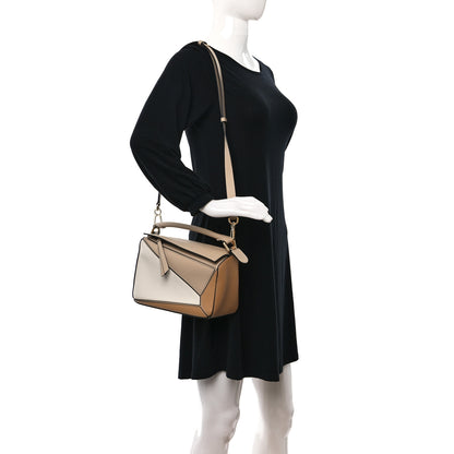 Loewe Calfskin Small Puzzle Bag Dusty Beige Soft White 2 of 8