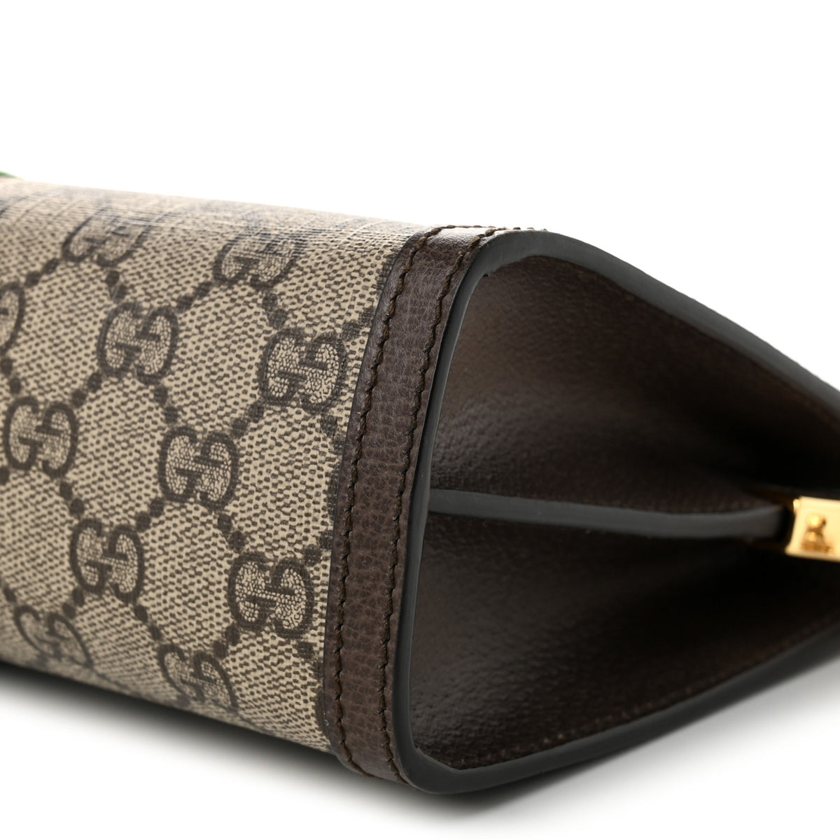 GG Supreme Monogram Web Small Ophidia Chain Shoulder Bag Brown