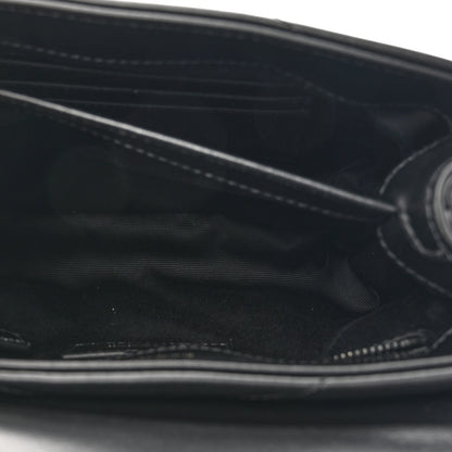 Saint Laurent Calfskin Y Quilted Monogram Monochrome Toy Loulou Crossbody Bag Black 6 of 12