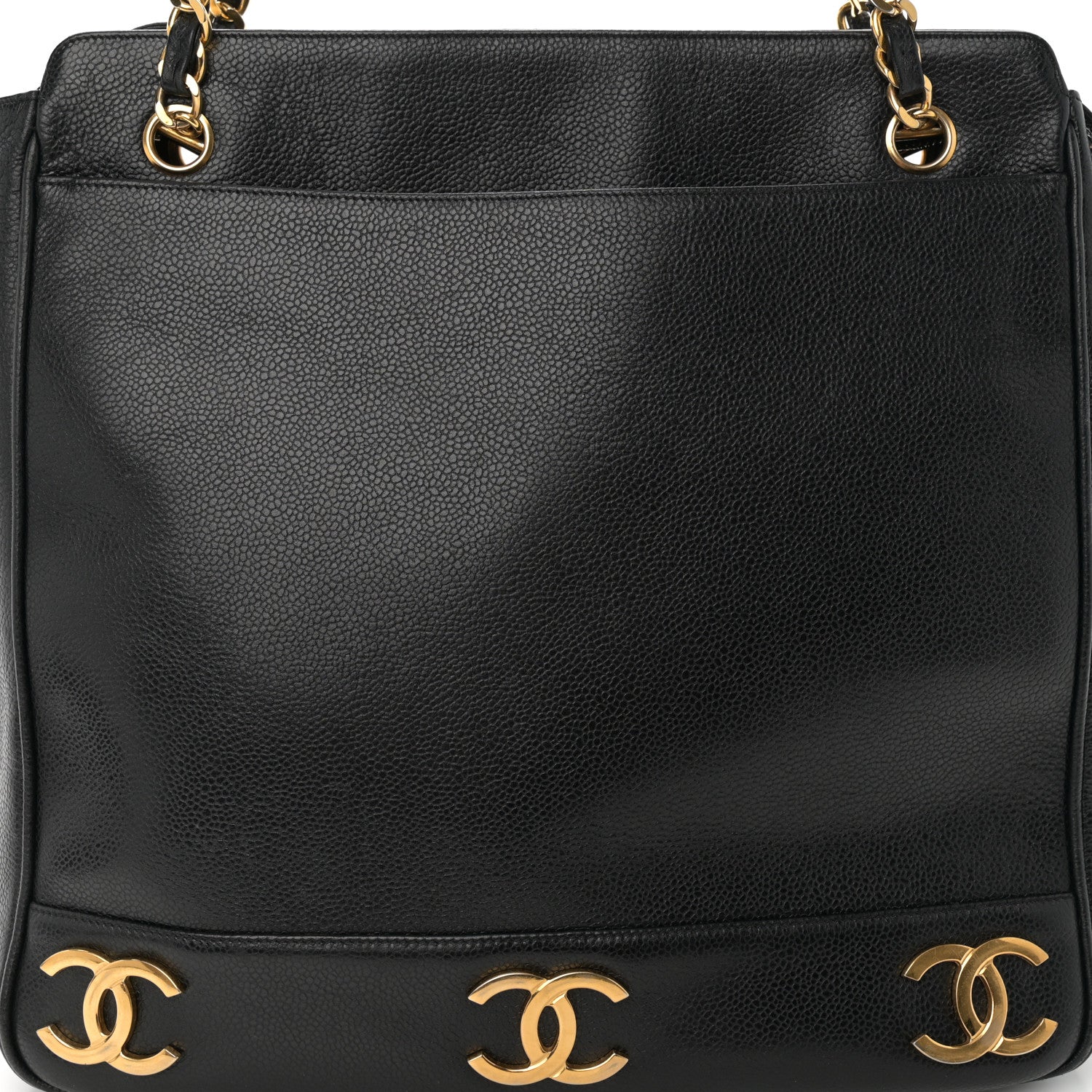 Chanel Caviar Triple CC Shoulder Bag Black 9 of 11