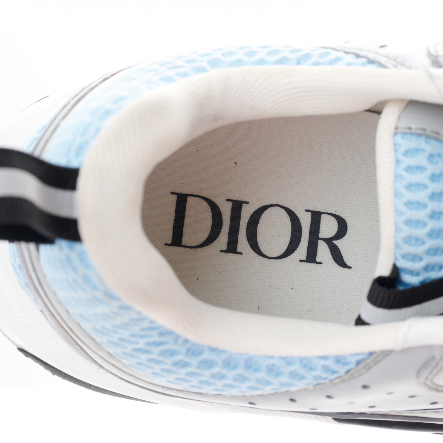 Christian Dior Technical Mesh Calfskin Mens B22 Sneakers 42 White Blue Grey 7 of 15