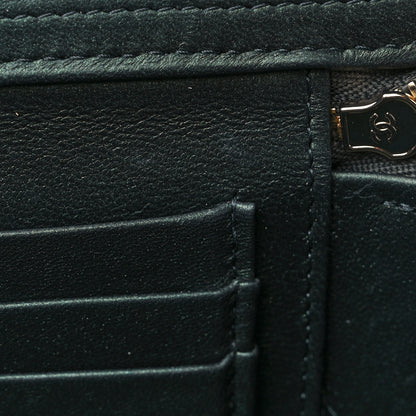 Chanel Iridescent Lambskin Quilted Small Top Handle Vanity Case With Chain Dark Green 11 of 15