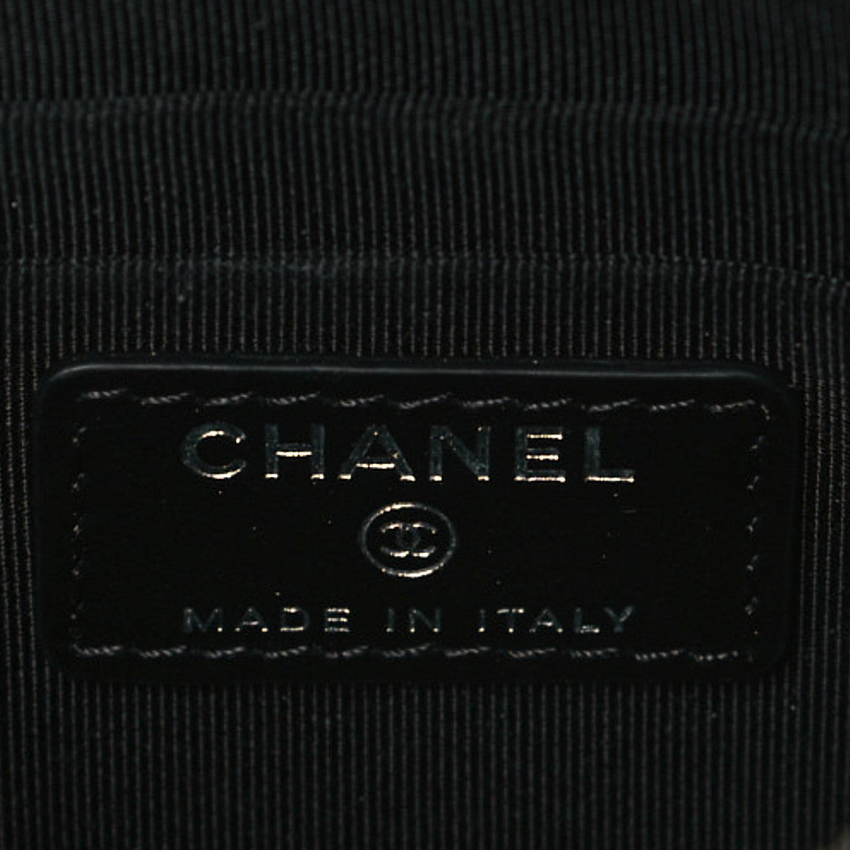 Caviar Camellia Embossed Cosmetic Pouch Black