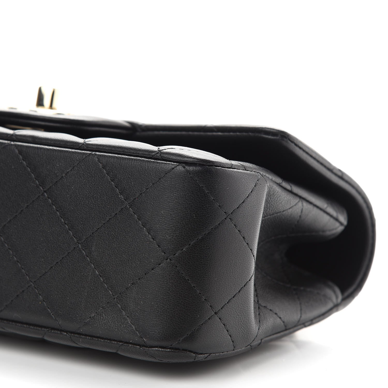 Chanel Lambskin Quilted Mini Top Handle Rectangular Flap Black 9 of 9