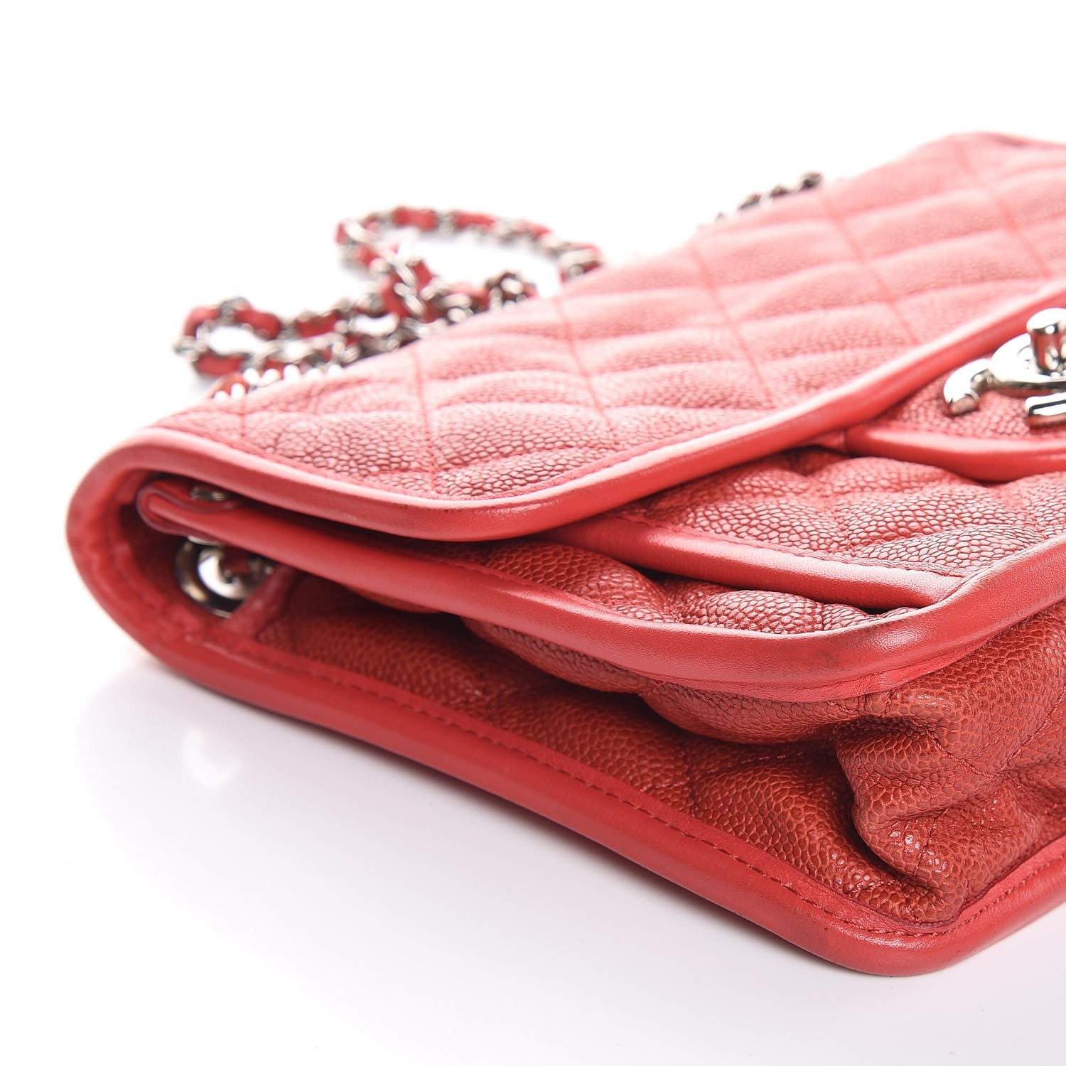 Chanel Caviar Quilted Mini French Riviera Flap Red 10 of 13
