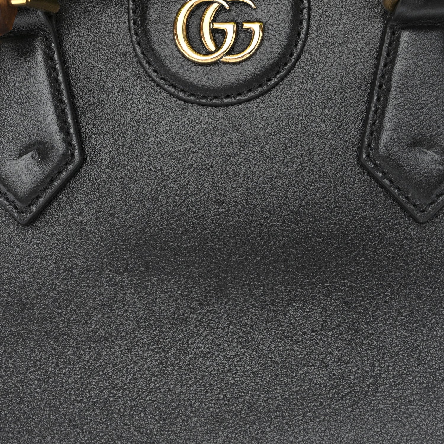 Gucci Calfskin Small Diana Tote Bag Black Yellow Fluo 11 of 15