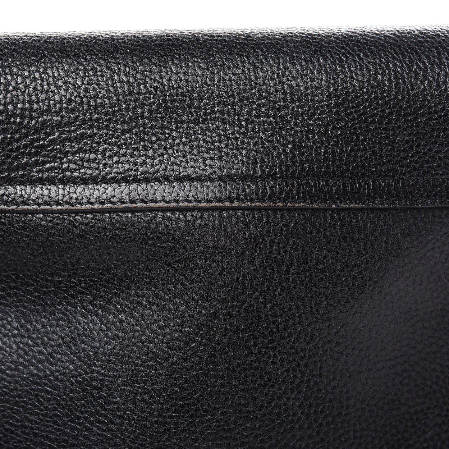 Grained Calfskin Small Hudson Tassel Shoulder Bag Black