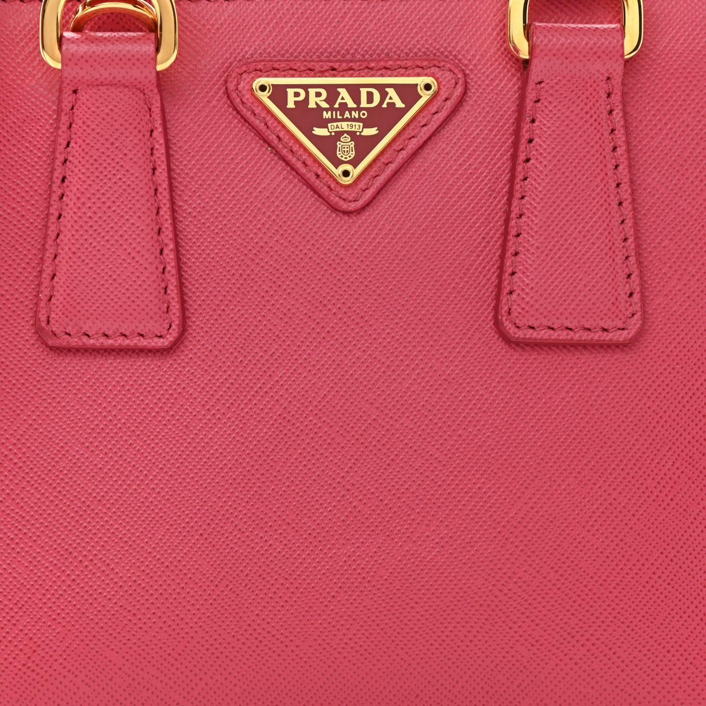 Saffiano Lux Micro Galleria Double Zip Tote Peonia
