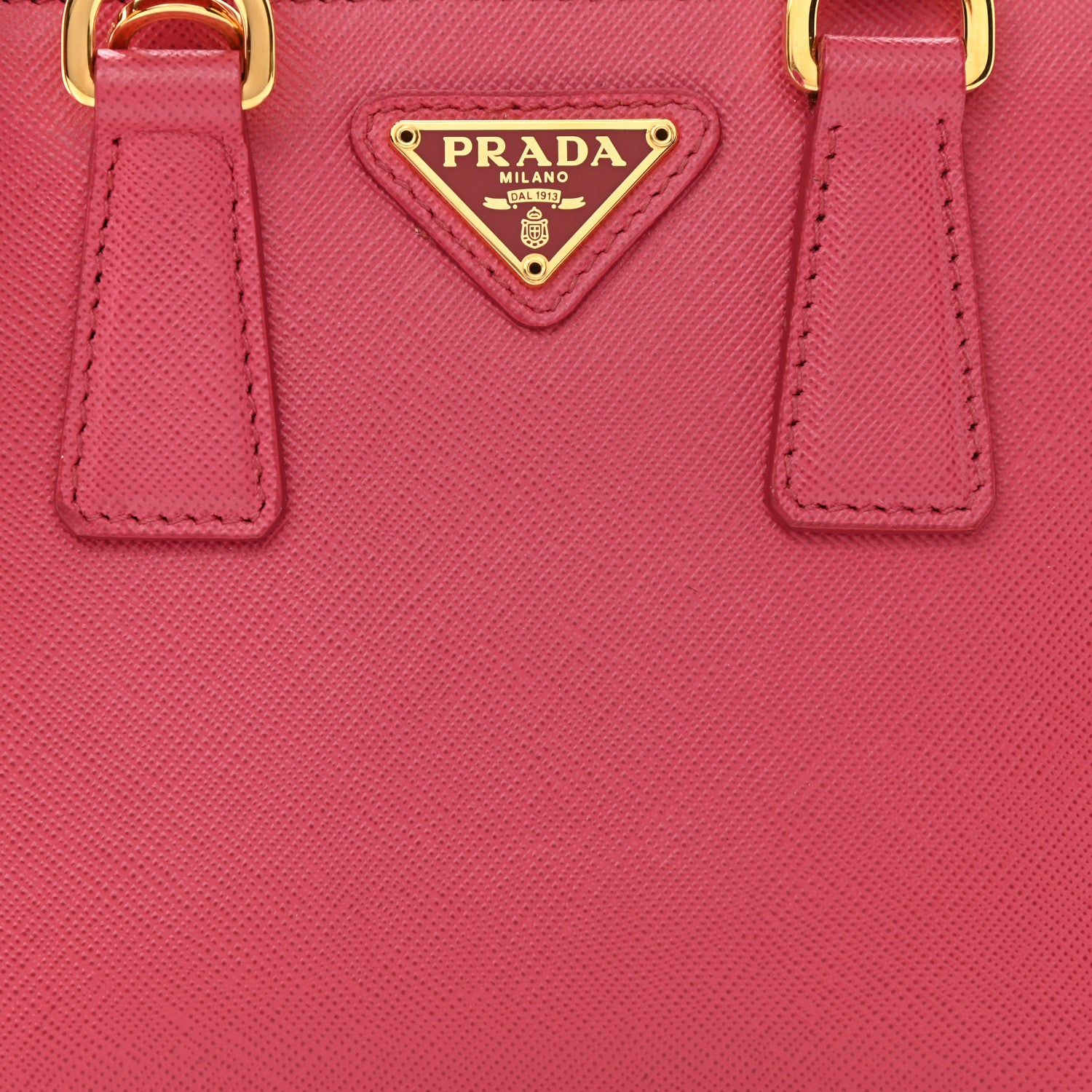 Prada Saffiano Lux Micro Galleria Double Zip Tote Peonia 9 of 11