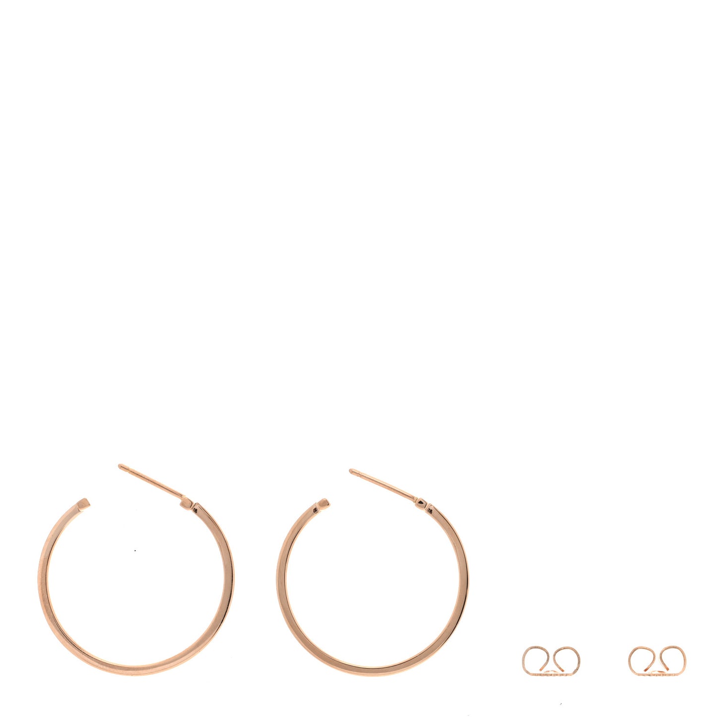 18K Yellow Gold Medium T Wire Hoop Earrings