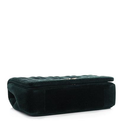 Burberry Velvet Quilted Small Lola Bag Dark Green 4 of 13