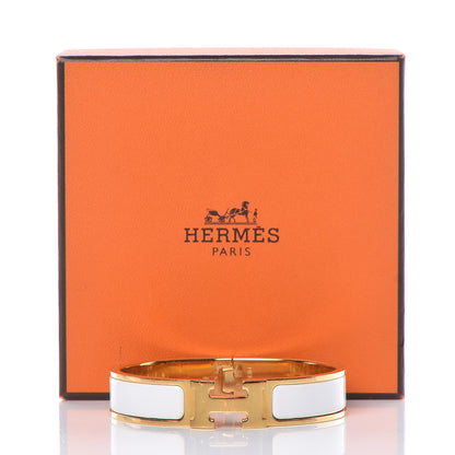 Hermes Enamel Narrow Clic Clac H Bracelet PM White 6 of 6
