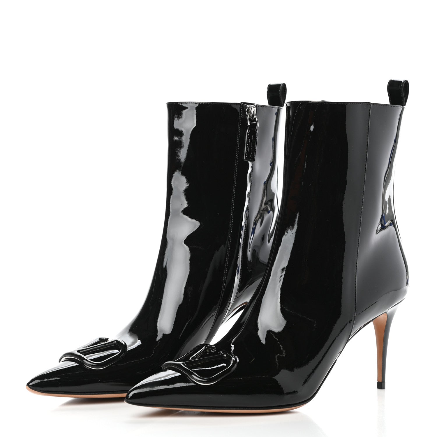 Valentino Garavani Patent VLogo 80mm Ankle Boots 40 Black 3 of 7