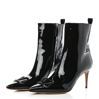 Valentino Garavani Patent VLogo 80mm Ankle Boots 40 Black 3 of 7