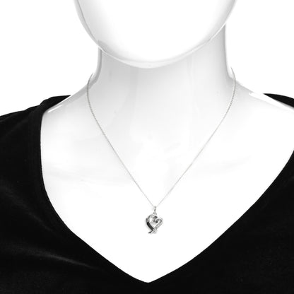 Tiffany Sterling Silver Enamel Paloma Picasso Love Loving Heart Pendant Necklace Red 2 of 4