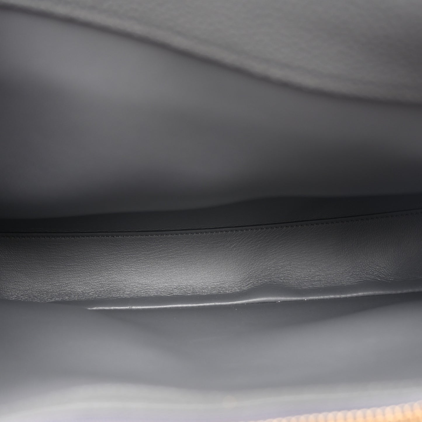 Grained Calfskin Medium 16 Top Handle Bag Grey