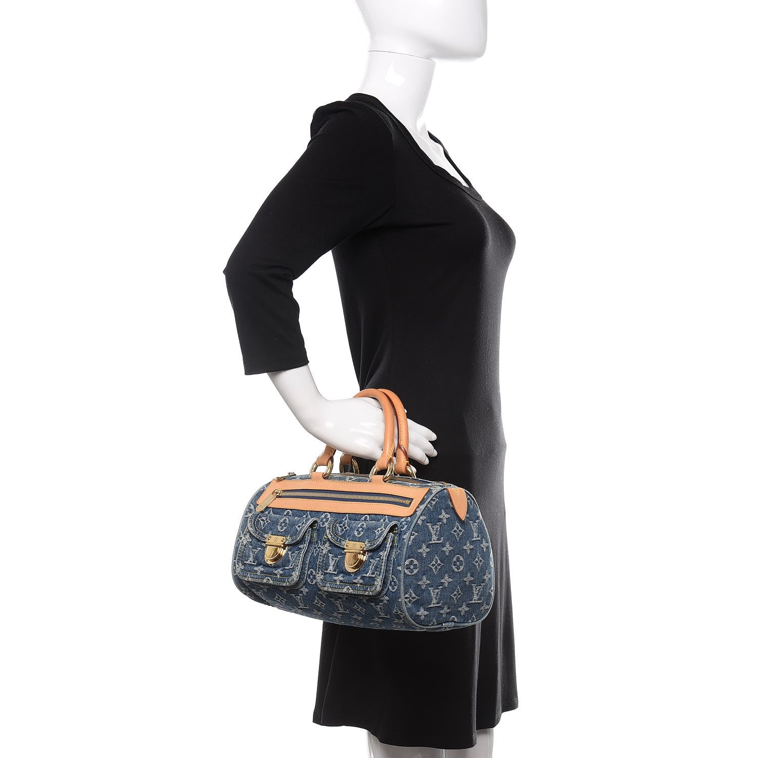 Louis Vuitton Monogram Denim Neo Speedy Blue 2 of 9