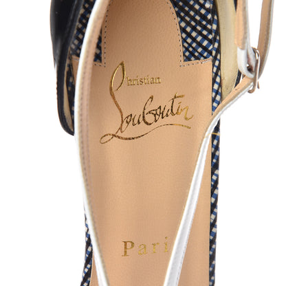 Christian Louboutin Patent Strappy 70 Sandals 40.5 Black Latte 9 of 13