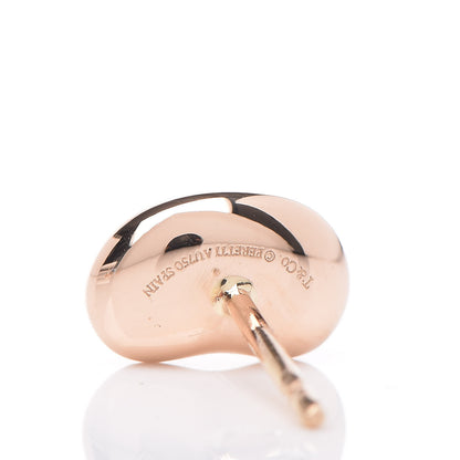 Tiffany 18K Rose Gold 5mm Elsa Peretti Bean Earrings 4 of 4