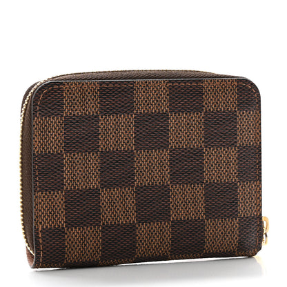 Louis Vuitton Damier Ebene Zippy Coin Purse Rose Ballerine 3 of 7