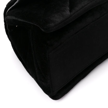 Balenciaga Crushed Velvet Quilted Medium Crush Chain Bag Black 9 of 10